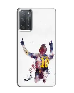 Чохол для OPPO A55 з картинкою «Акварельний Мессі Барселона»