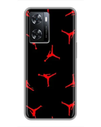 Чехол для OPPO A57s с картинкой «Jordan Red Pattern»
