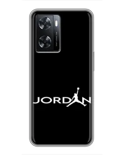 Чохол для OPPO A57s з картинкою «Jordan White Logo»
