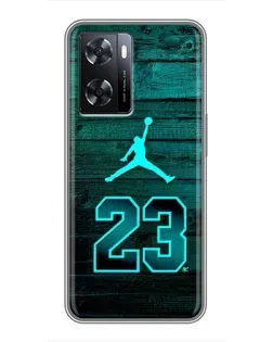 Чохол для OPPO A57s з картинкою «Jordan Cyan 23»