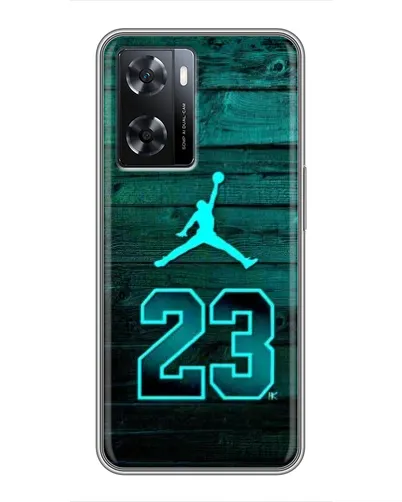 Чехол для OPPO A57s с картинкой «Jordan Cyan 23»