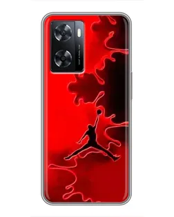Чохол для OPPO A57s з картинкою «Jordan Red Smoke»