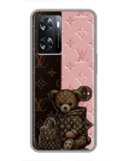 Чехол для OPPO A57s с картинкой «Мишка в стиле LV» Чехол для OPPO A57s с картинкой «Мишка в стиле LV»