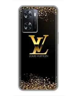 Чехол для OPPO A57s с картинкой «LV — золотые искры» Чехол для OPPO A57s с картинкой «LV — золотые искры»