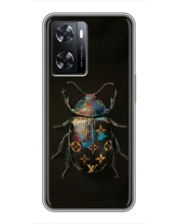 Чехол для OPPO A57s с картинкой «LV — мраморный принт»