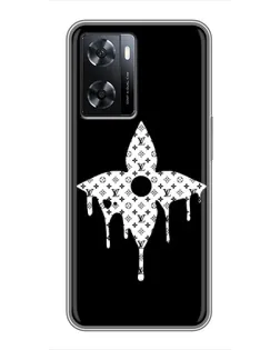 Чехол для OPPO A57s с картинкой «Цветочная монограмма»