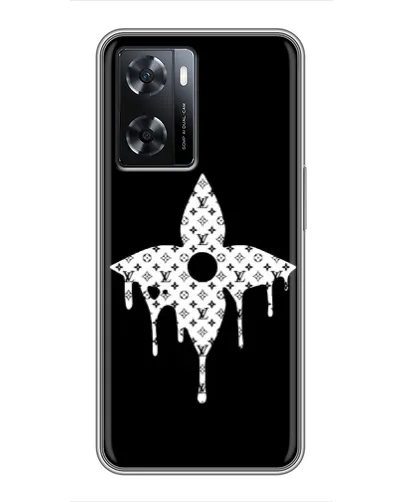 Чехол для OPPO A57s с картинкой «Цветочная монограмма»