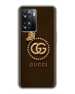 Чохол для OPPO A57s з картинкою «Gucci — золотий метелик» Чохол для OPPO A57s з картинкою «Gucci — золотий метелик»