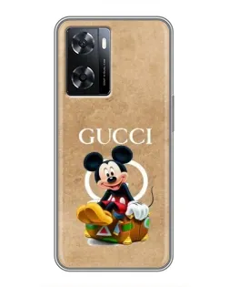 Чохол для OPPO A57s з картинкою «Міккі Маус Gucci — крафт» Чохол для OPPO A57s з картинкою «Міккі Маус Gucci — крафт»