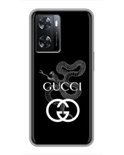 Чохол для OPPO A57s з картинкою «Gucci — срібна змія» Чохол для OPPO A57s з картинкою «Gucci — срібна змія»