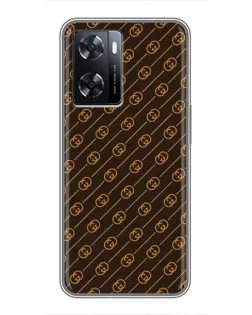 Чохол для OPPO A57s з картинкою «Gucci — золоті діагоналі» Чохол для OPPO A57s з картинкою «Gucci — золоті діагоналі»