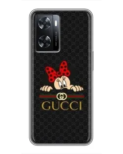 Чохол для OPPO A57s з картинкою «Мінні Маус Gucci — чорний» Чохол для OPPO A57s з картинкою «Мінні Маус Gucci — чорний»