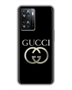 Чохол для OPPO A57s з картинкою «Gucci — золото на чорному» Чохол для OPPO A57s з картинкою «Gucci — золото на чорному»