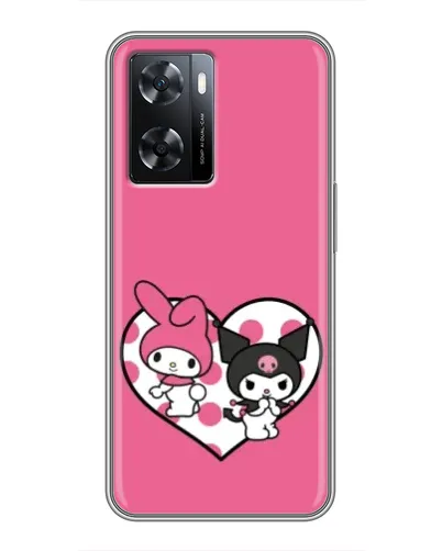 Чехол для OPPO A57s с картинкой «Kuromi и My Melody»
