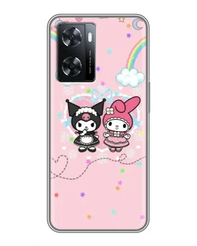 Чехол для OPPO A57s с картинкой «My Melody и Kuromi»