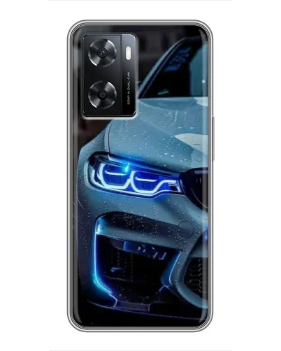 Чохол для OPPO A57s з картинкою «Погляд BMW з синіми фарами»