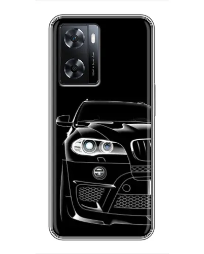 Чохол для OPPO A57s з картинкою «Темний силует BMW»