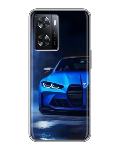 Чохол для OPPO A57s з картинкою «Блакитна BMW M4»