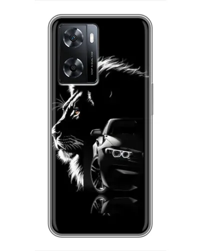 Чохол для OPPO A57s з картинкою «BMW та лев»