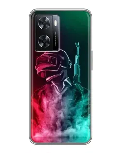 Чохол для OPPO A57s з картинкою «PUBG — вогняний воїн» Чохол для OPPO A57s з картинкою «PUBG — вогняний воїн»