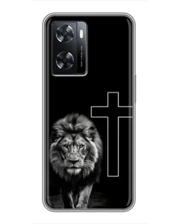 Чехол для OPPO A57s с картинкой «Лев и Крест» Чехол для OPPO A57s с картинкой «Лев и Крест»