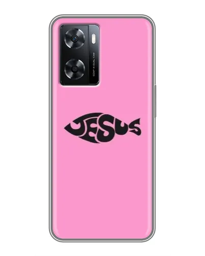 Чехол для OPPO A57s с картинкой «Розовый символ Jesus» Чехол для OPPO A57s с картинкой «Розовый символ Jesus»