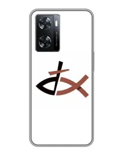 Чехол для OPPO A57s с картинкой «Рыба и крест»