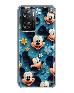Чехол для OPPO A57s с картинкой «Паттерн Микки и Минни»