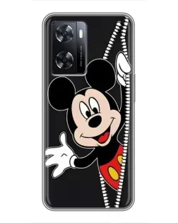 Чехол для OPPO A57s с картинкой «Микки раздвигает стены»