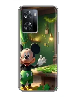 Чехол для OPPO A57s с картинкой «Микки в мастерской»