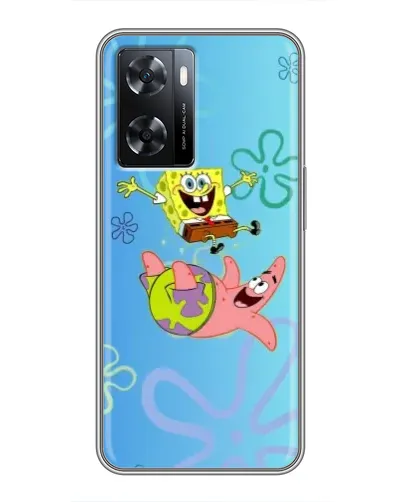 Чехол для OPPO A57s с картинкой «Спанч Боб и Патрик»