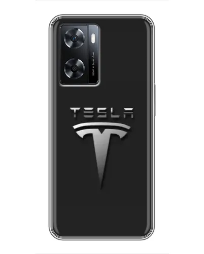Чохол для OPPO A57s з картинкою «Сталевий логотип Tesla» Чохол для OPPO A57s з картинкою «Сталевий логотип Tesla»
