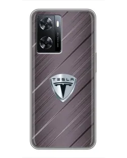 Чохол для OPPO A57s з картинкою «Металева текстура Tesla» Чохол для OPPO A57s з картинкою «Металева текстура Tesla»