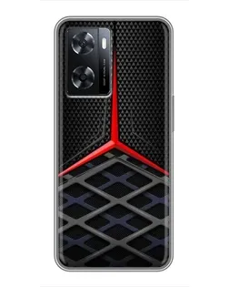 Чехол для OPPO A57s с картинкой «Mercedes Carbon Grid»