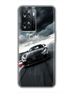 Чехол для OPPO A57s с картинкой «Гоночный Mercedes AMG»