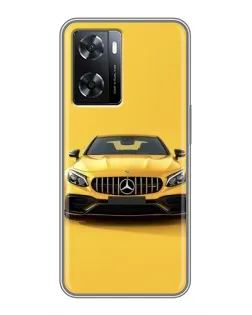 Чехол для OPPO A57s с картинкой «Желтый Mercedes GT»