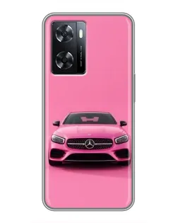 Чехол для OPPO A57s с картинкой «Розовый Mercedes AMG»