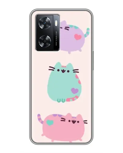 Чохол для OPPO A57s з картинкою «Pusheen тріо» Чохол для OPPO A57s з картинкою «Pusheen тріо»