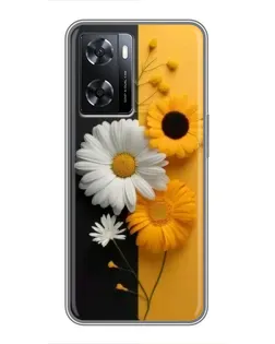 Чехол для OPPO A57s с картинкой «Подсолнух и ромашка» Чехол для OPPO A57s с картинкой «Подсолнух и ромашка»