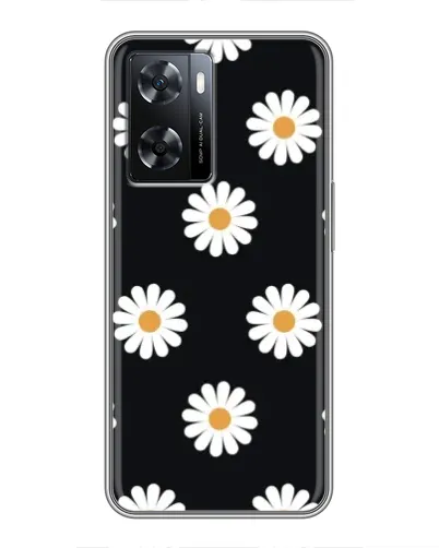 Чехол для OPPO A57s с картинкой «Ромашки на черном» Чехол для OPPO A57s с картинкой «Ромашки на черном»