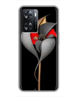 Чехол для OPPO A57s с картинкой «Серебряный фантазийный цветок» Чехол для OPPO A57s с картинкой «Серебряный фантазийный цветок»