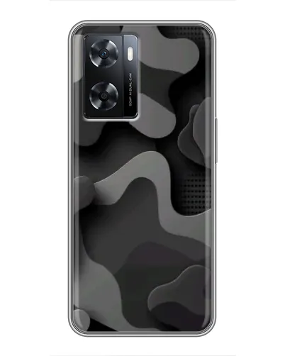 Чехол для OPPO A57s с картинкой «Темный абстрактный камуфляж»