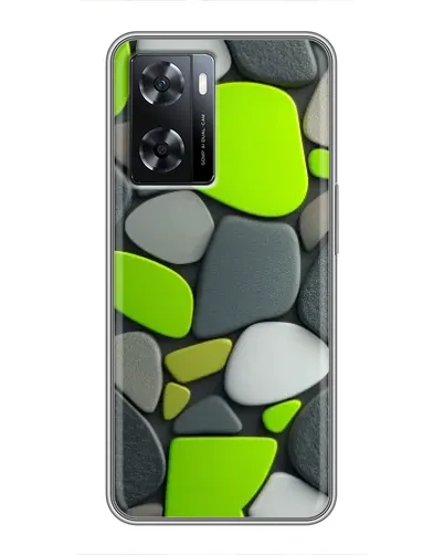 Чехол для OPPO A57s с картинкой «Яркая неоновая галька»