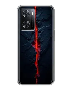 Чехол для OPPO A57s с картинкой «Kрасная лавовая трещина» Чехол для OPPO A57s с картинкой «Kрасная лавовая трещина»