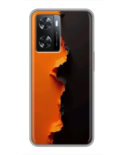 Чехол для OPPO A57s с картинкой «Оранжевый разлом»
