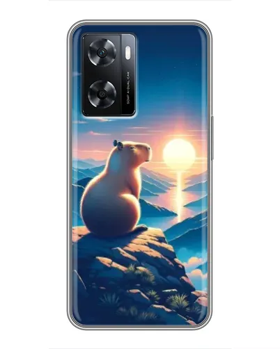 Чехол для OPPO A57s с картинкой «Закат солнца с капибарой» Чехол для OPPO A57s с картинкой «Закат солнца с капибарой»