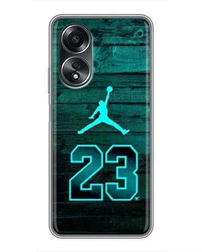 Чехол для OPPO A58 (4G) с картинкой «Jordan Cyan 23» Чехол для OPPO A58 (4G) с картинкой «Jordan Cyan 23»