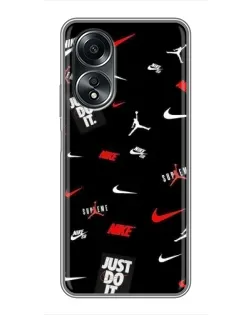 Чохол для OPPO A58 (4G) з картинкою «Nike Mix Pattern» Чохол для OPPO A58 (4G) з картинкою «Nike Mix Pattern»