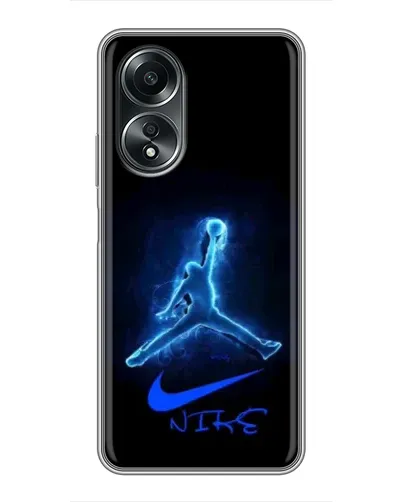 Чехол для OPPO A58 (4G) с картинкой «Jordan Neon Blue» Чехол для OPPO A58 (4G) с картинкой «Jordan Neon Blue»