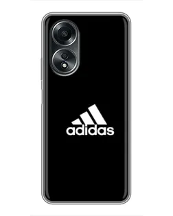 Чехол для OPPO A58 (4G) с картинкой «Черная классика Adidas»